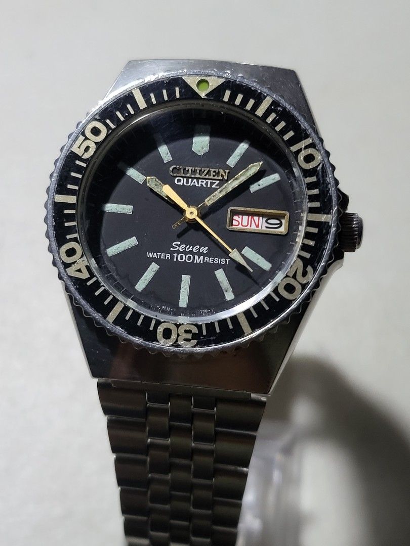 Citizen Quartz Seven Water 100m Resist Diver Men s Fashion Watches Accessories Watches on Carousell