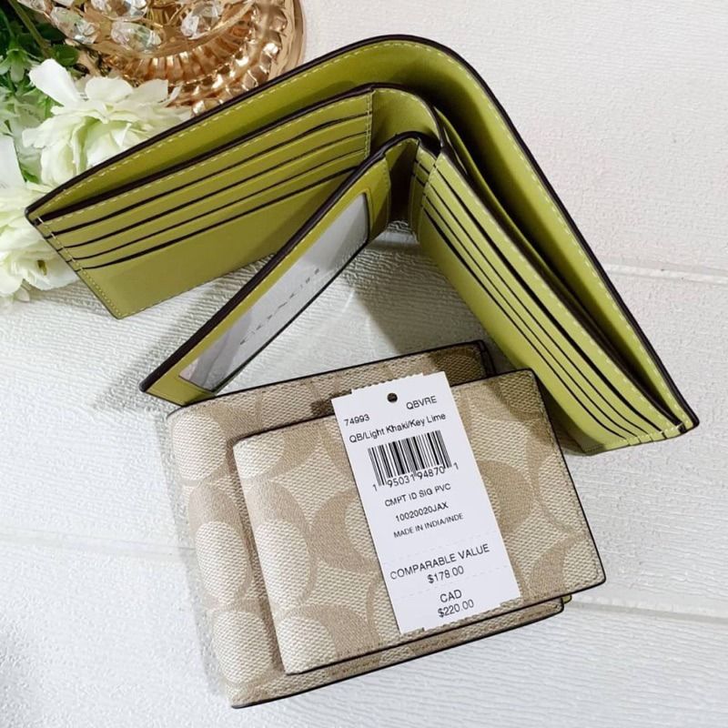 Lime clearance coach wallet