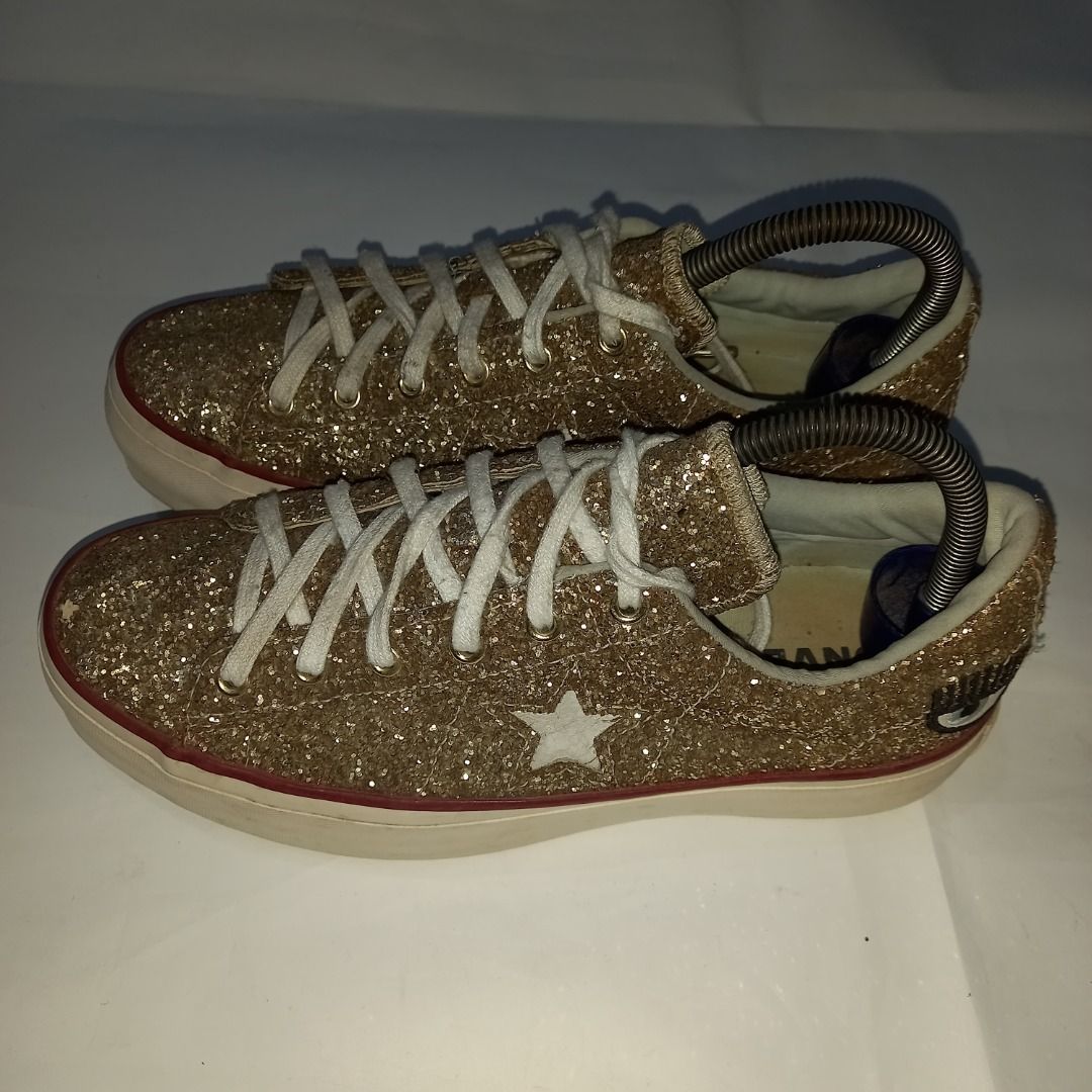 converse x chiara ferragni one star glitter GOLD size 39 Fesyen