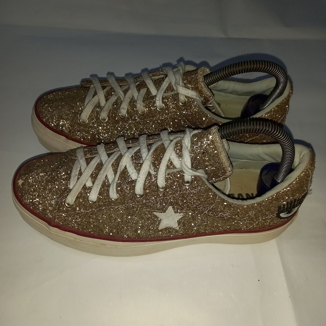 converse x chiara ferragni one star glitter GOLD size 39 Fesyen