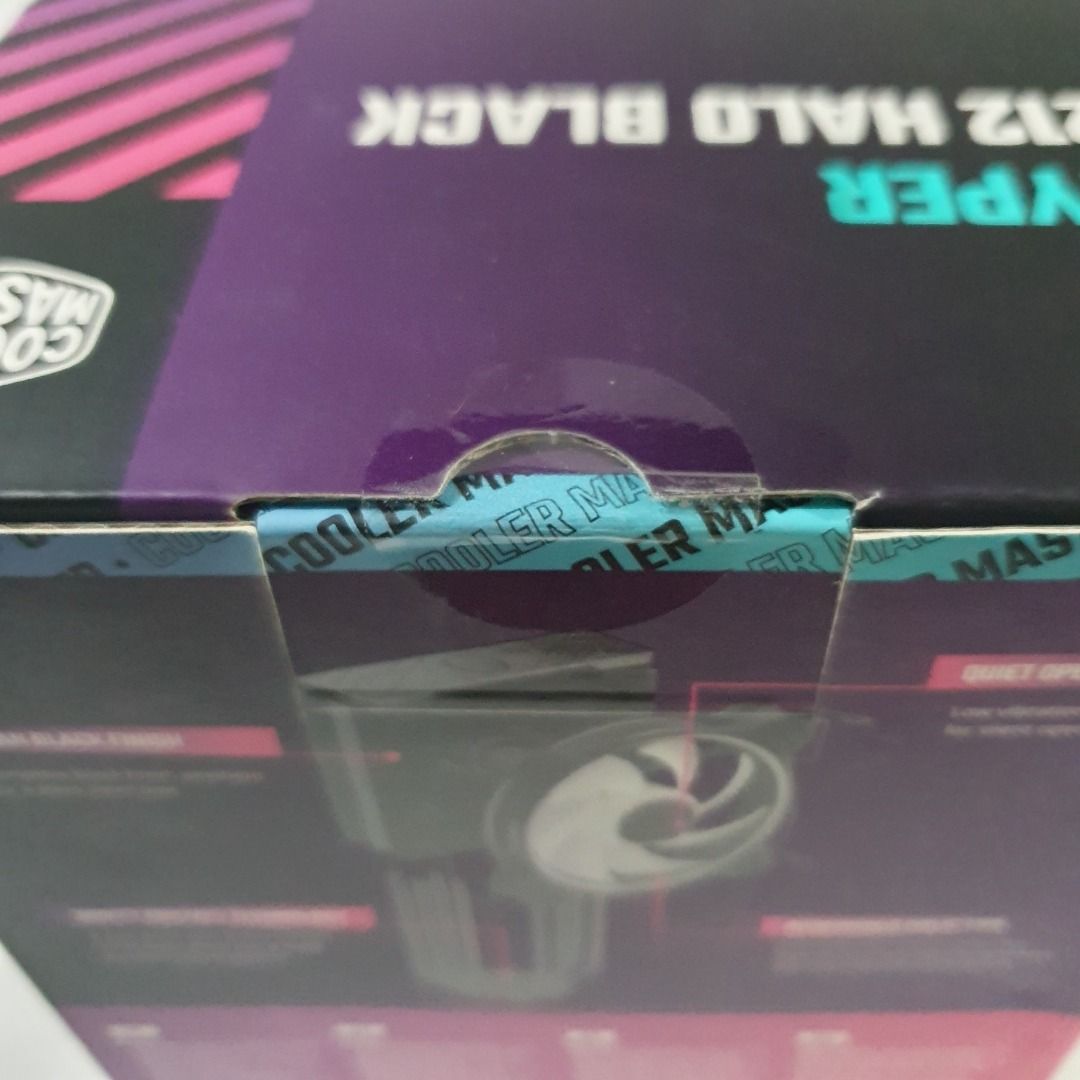Cooler Master Hyper 212 Halo Black CPU Air Cooler (Category: Computer Parts) located in Mandaluyong City. Submitted by deedumms07 (Listing ID 1270338423, Image 3). Description: Cooler Master Hyper 212 Halo Black CPU Air Cooler, MF120 Halo² Fan, Dual Loop ARGB, Aluminum Top Cover, 4 Copper Heat Pipes, 154mm (H) for AMD Ryzen AM5/AM4, Intel LGA1700/1200 (RR-S4KK-20PA-R1) Brand new, sealed.