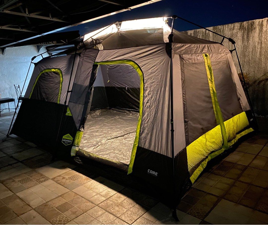 Core Equipment 10 Person Lighted Instant Cabin Tent w/ Full
