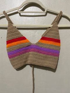 Crochet Lesbian Flag Top