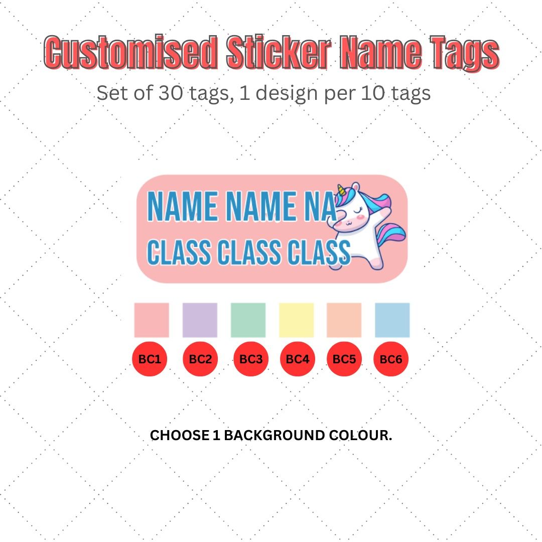 Customised Sticker Name Tags / Labels, Hobbies & Toys, Stationery ...