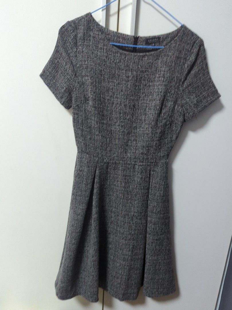 Dark grey work dress new arrivals