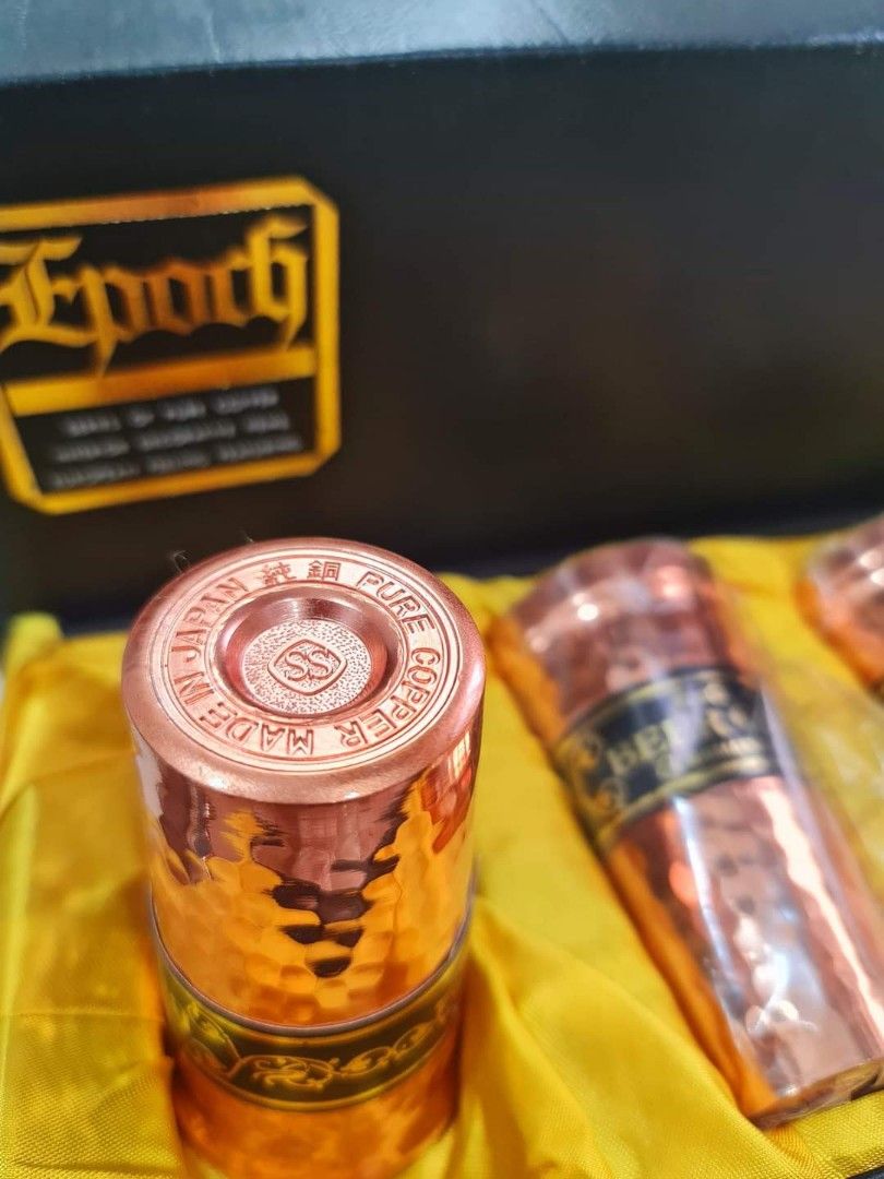 EPOCH PURE COPPER CUPS (Category: Dinnerware & Cutlery) located in Rizal. Submitted by missytin (Listing ID 1270435576, Image 2). Description: EPOCH PURE COPPER BEER CUP Set of 5 Php2,000 (LAST PRICE POSTED!!!) made in Japan •Amazon Japan Sells 3pcs @ 8,680yen / Php3,352 GCASH PAYMENT PICK UP IN TAYTAY RIZAL NO JOY RESERVERS.