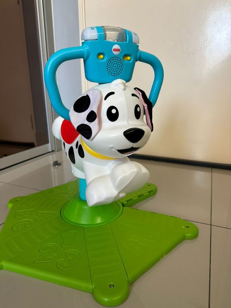 Fisher Price Bounce And Spin Puppy Stationary Musical Ride On Toy