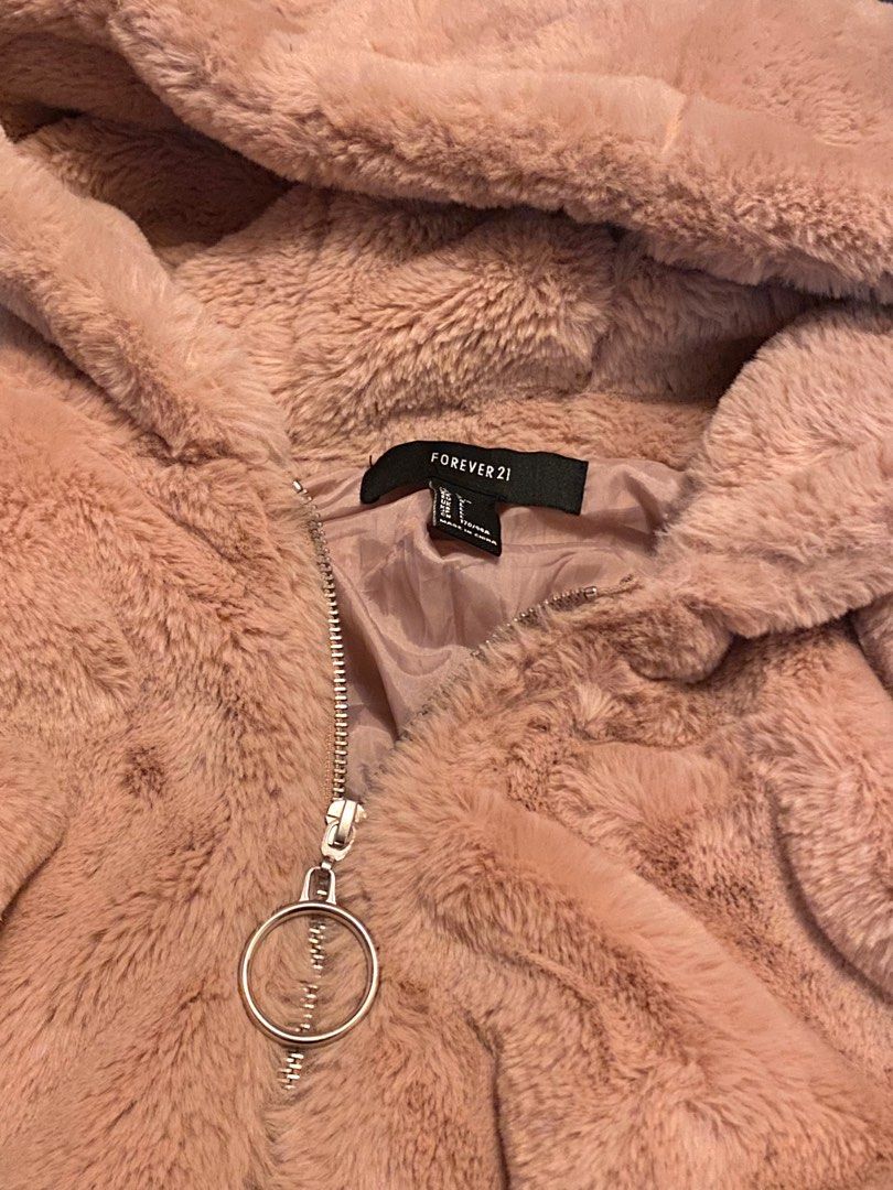 Fluffy hoodie forever 21 top