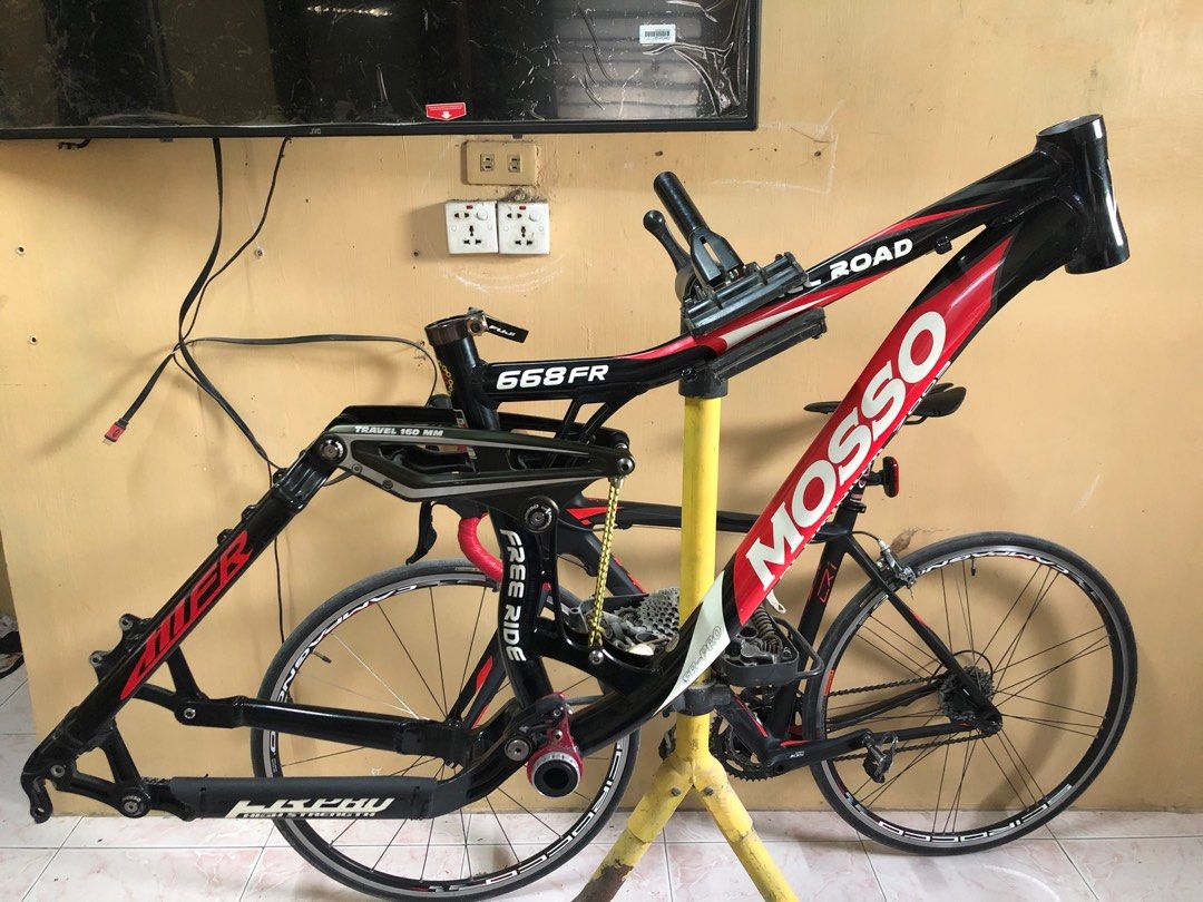 Frame set full suspension