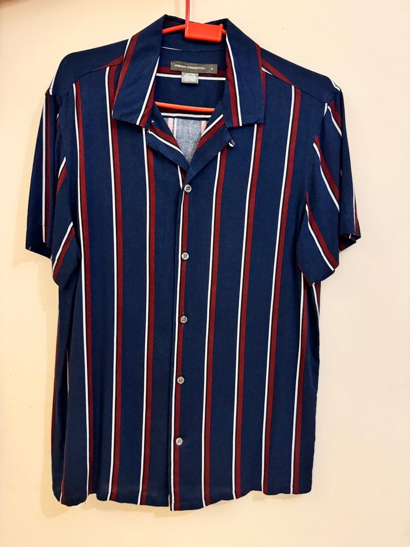 French Connection Men s Short Sleeve Shirt Men s Fashion Tops