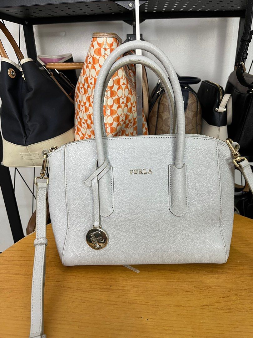 Furla Tessa Light Blue 2WAY bag handbag shoulder Luxury Bags Wallets on Carousell