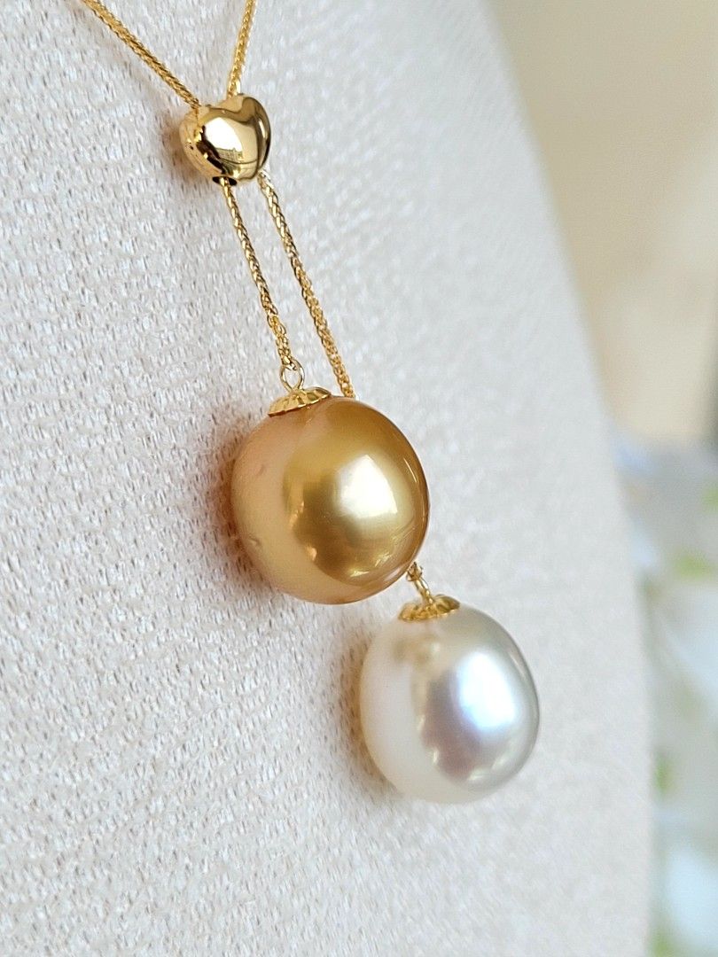 Gold pearl discount necklace with price