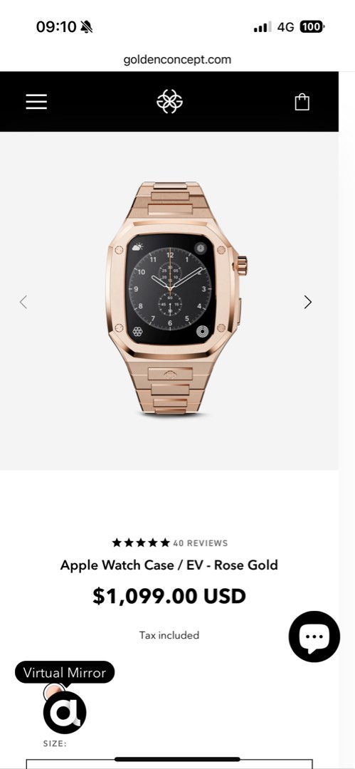 Golden concept apple top watch case review