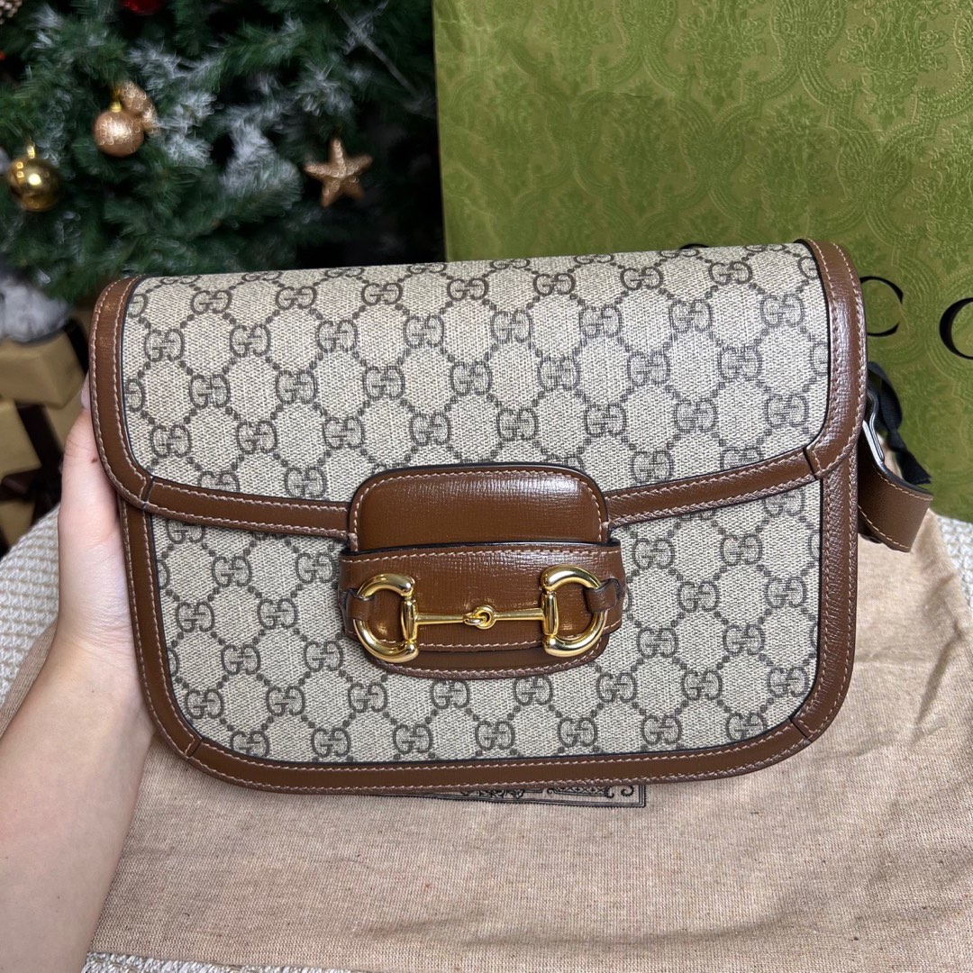 GUCCI HORSEBIT 1955 SHOULDER BAG preloved 2022, Barang Mewah, Tas