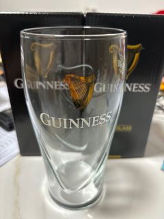 Guinness Set of 2 Embossed 20oz Pint Glasses in Gift Packaging