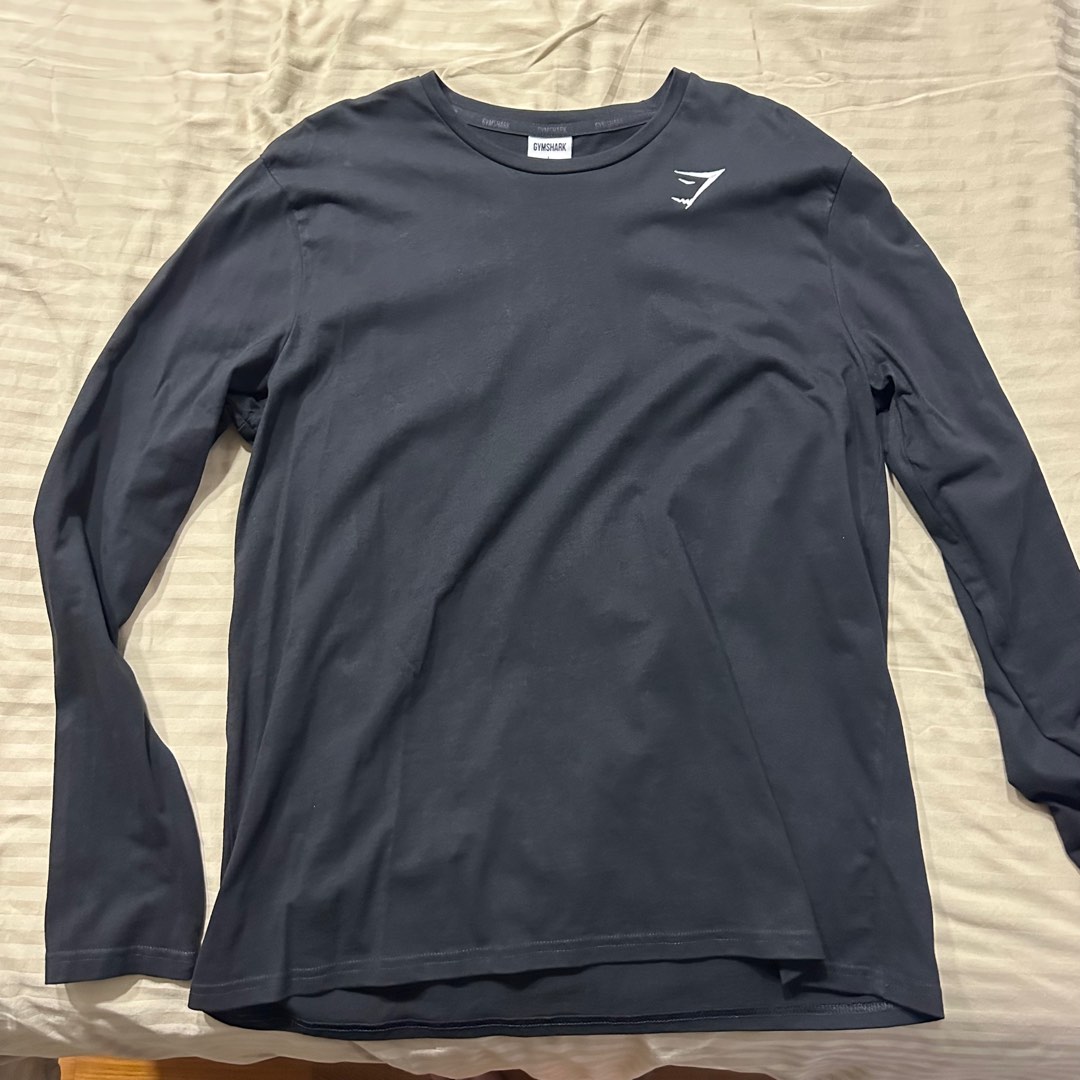 Gymshark Crest Long Sleeves Tee, Men's Fashion, Activewear on Carousell