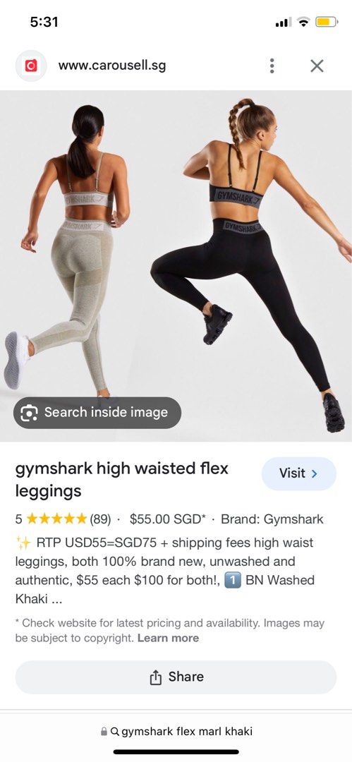Gymshark Flex Short - dark green marl, Men's Fashion, Activewear on  Carousell