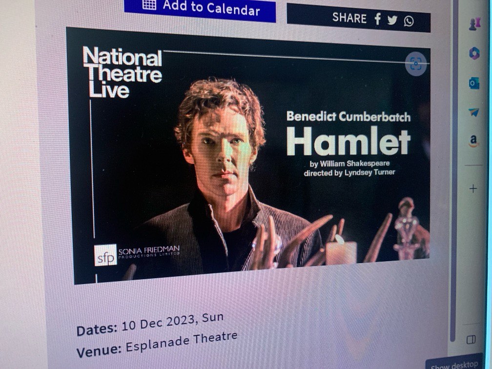 Hamlet Benedict Cumberbatch, Tickets & Vouchers, Event Tickets on