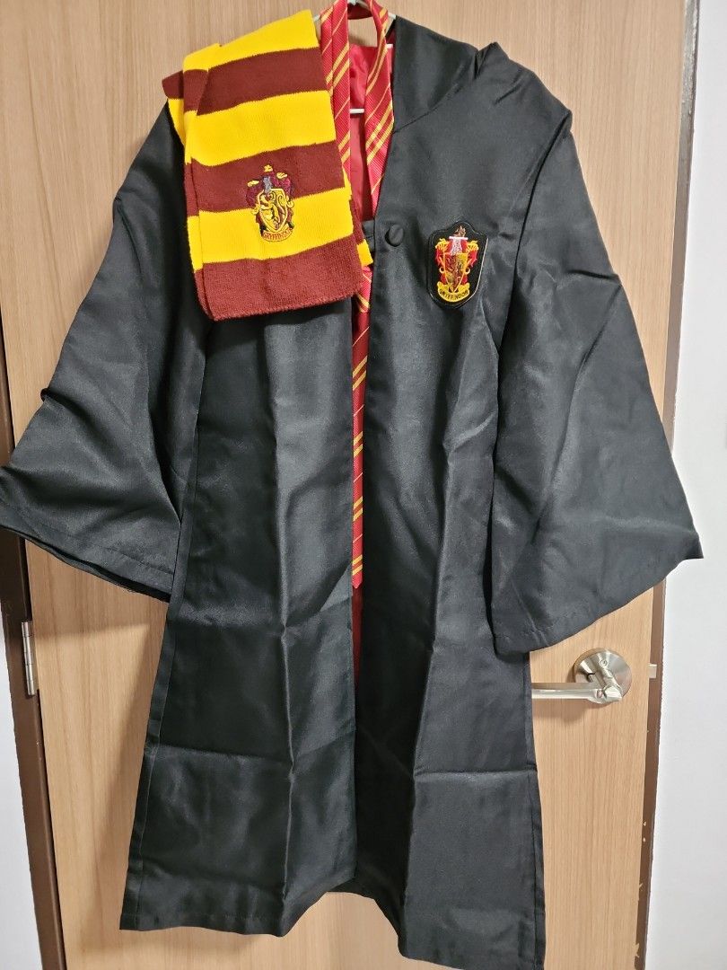 Costume Intero Harry Potter Per Bambina, Tema Grifondoro E Hogwarts, Da 7 A 14 Anni, Ufficiale - copertina