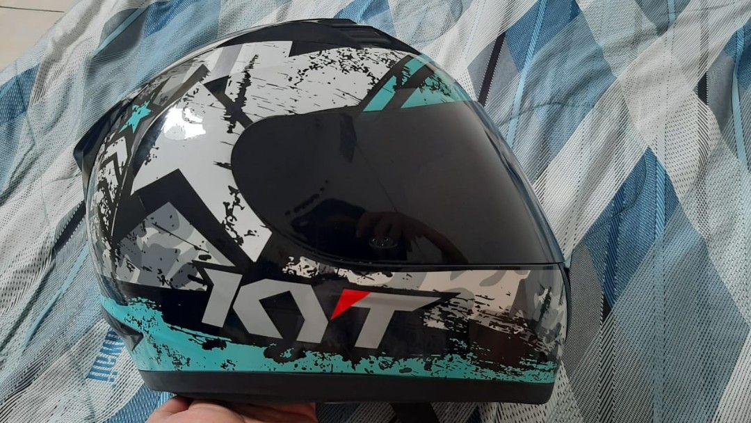Helm kyt full sales face r10 aqua