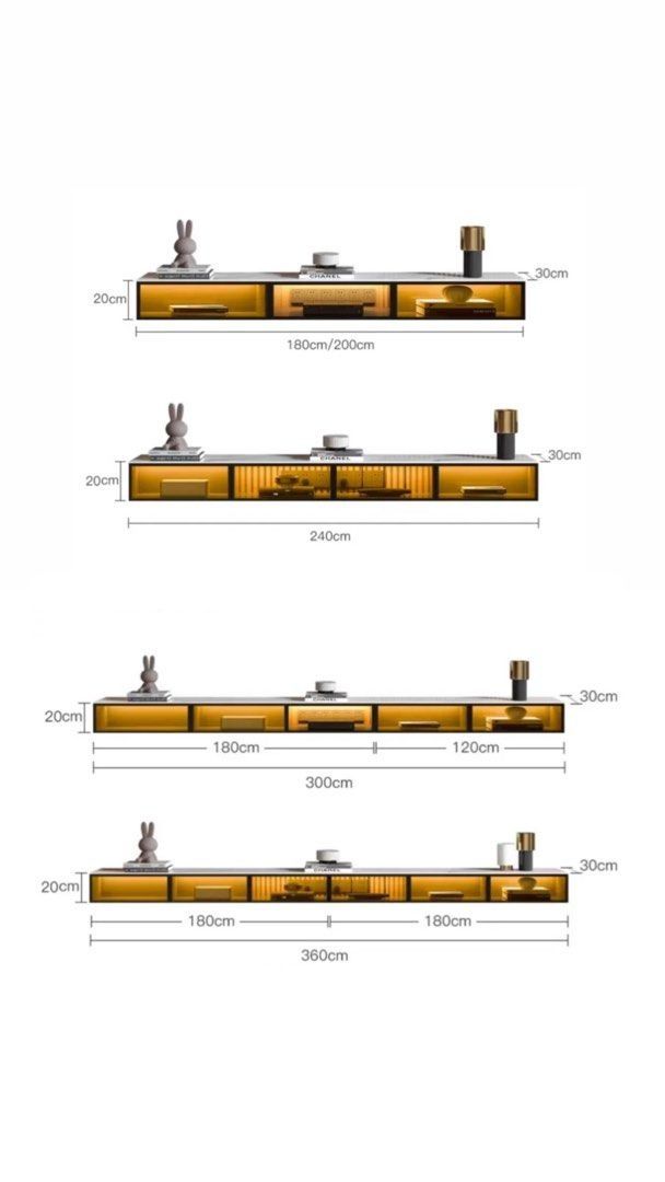 HEMAN Modern Floating TV Console, Furniture & Home Living, Furniture ...