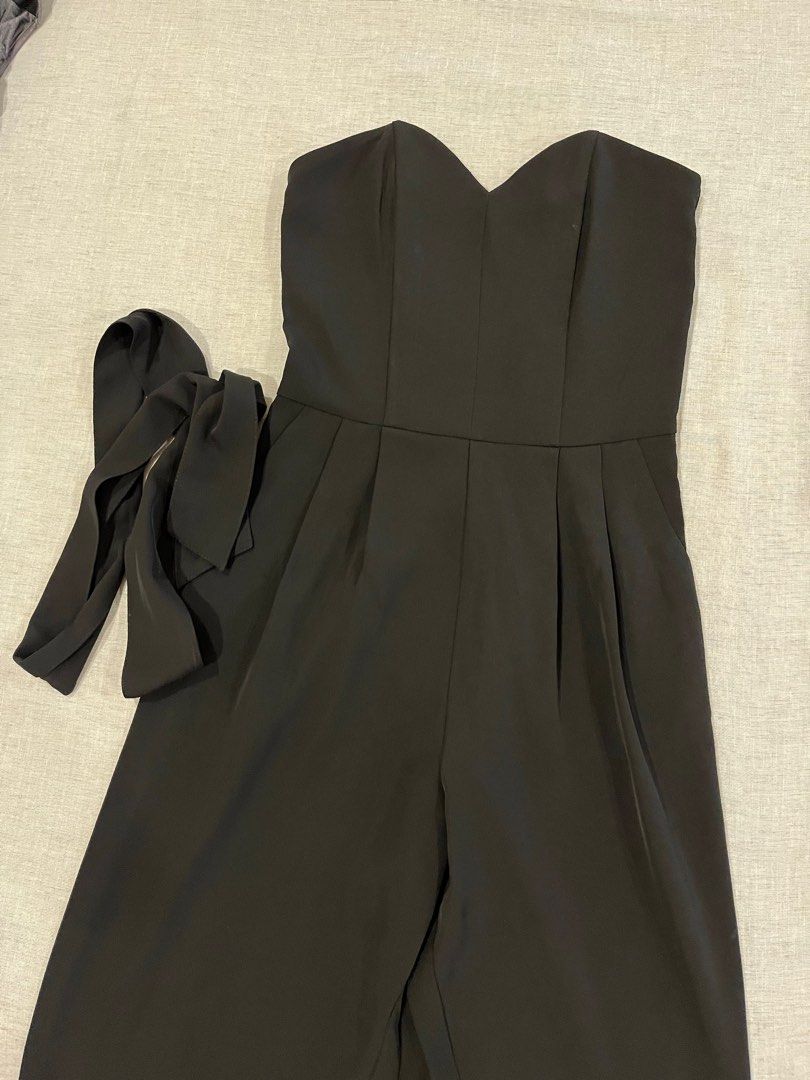 H&m black strapless jumpsuit cheap