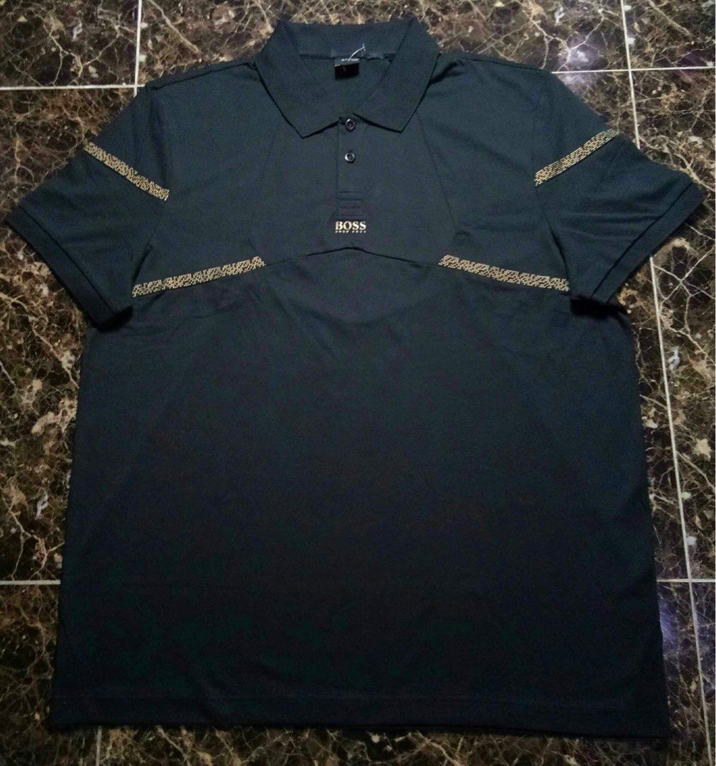 Hugo boss t shirt black and gold new arrivals