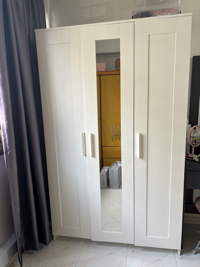 IKEA Brimnes 3 Door Wardrobe, Furniture & Home Living, Furniture