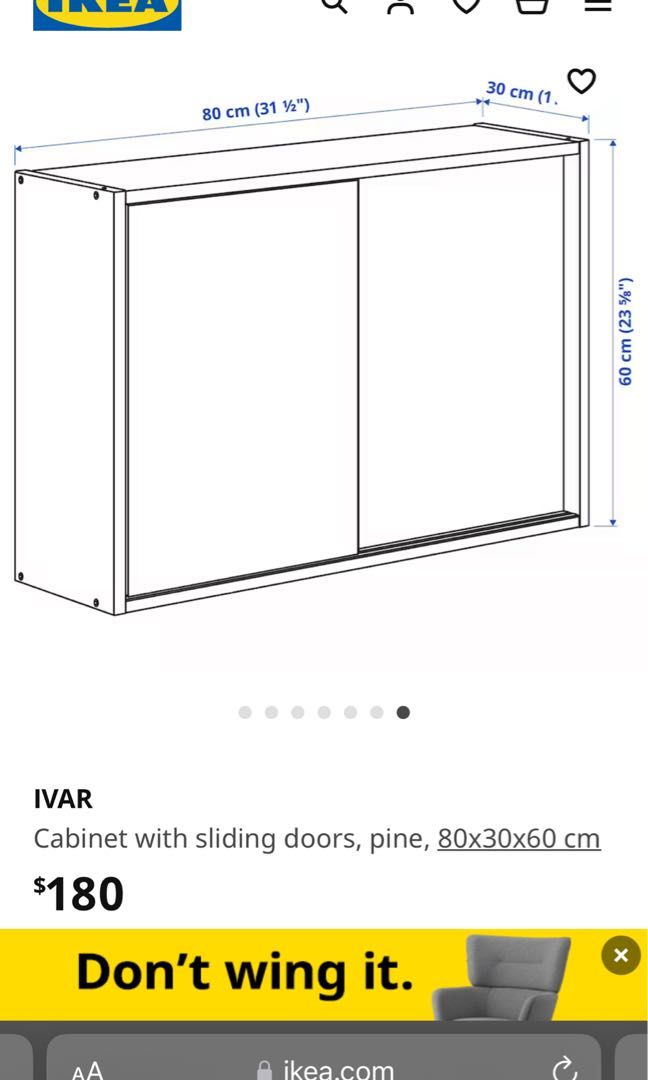 IKEA IVAR sliding door, Furniture & Home Living, Furniture