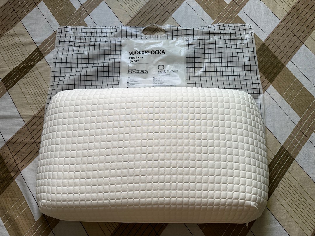 IKEA MJOLKKLOCKA ERGONOMIC PILLOW, Furniture & Home Living, Bedding