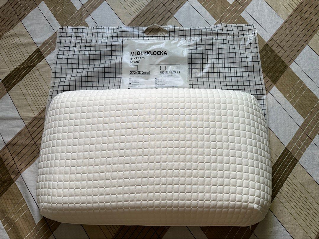 IKEA MJOLKKLOCKA ERGONOMIC PILLOW, Furniture & Home Living, Bedding ...