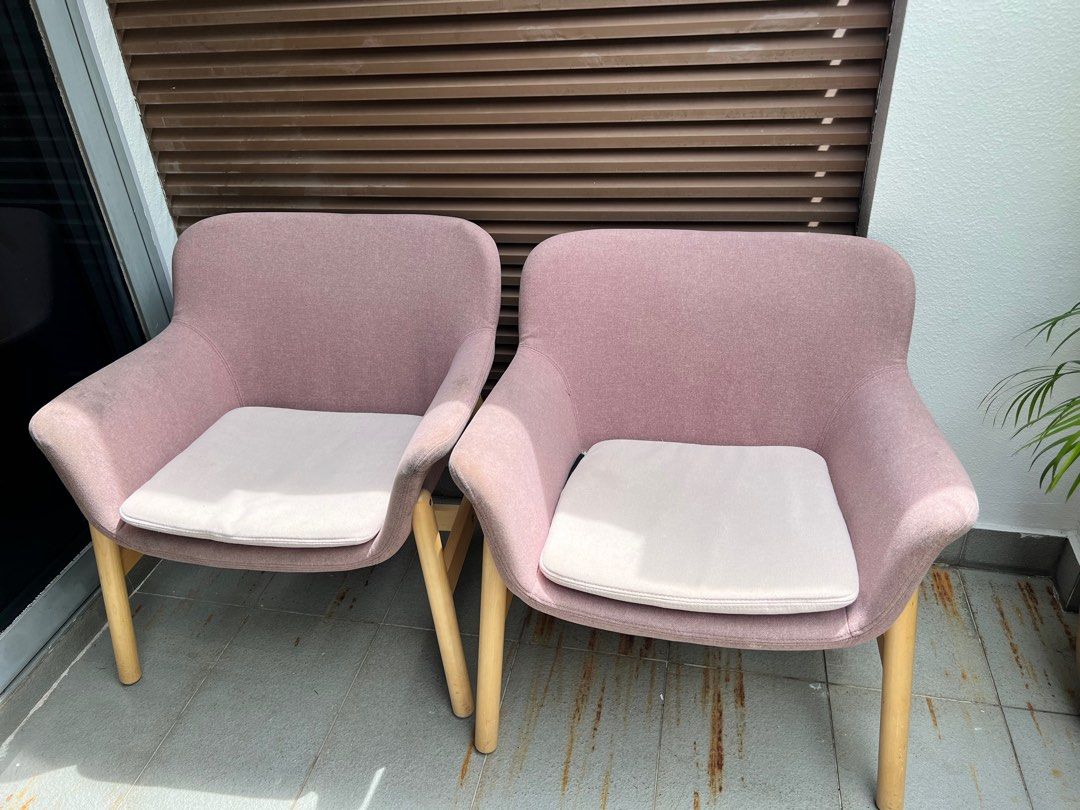Pink store armchair ikea
