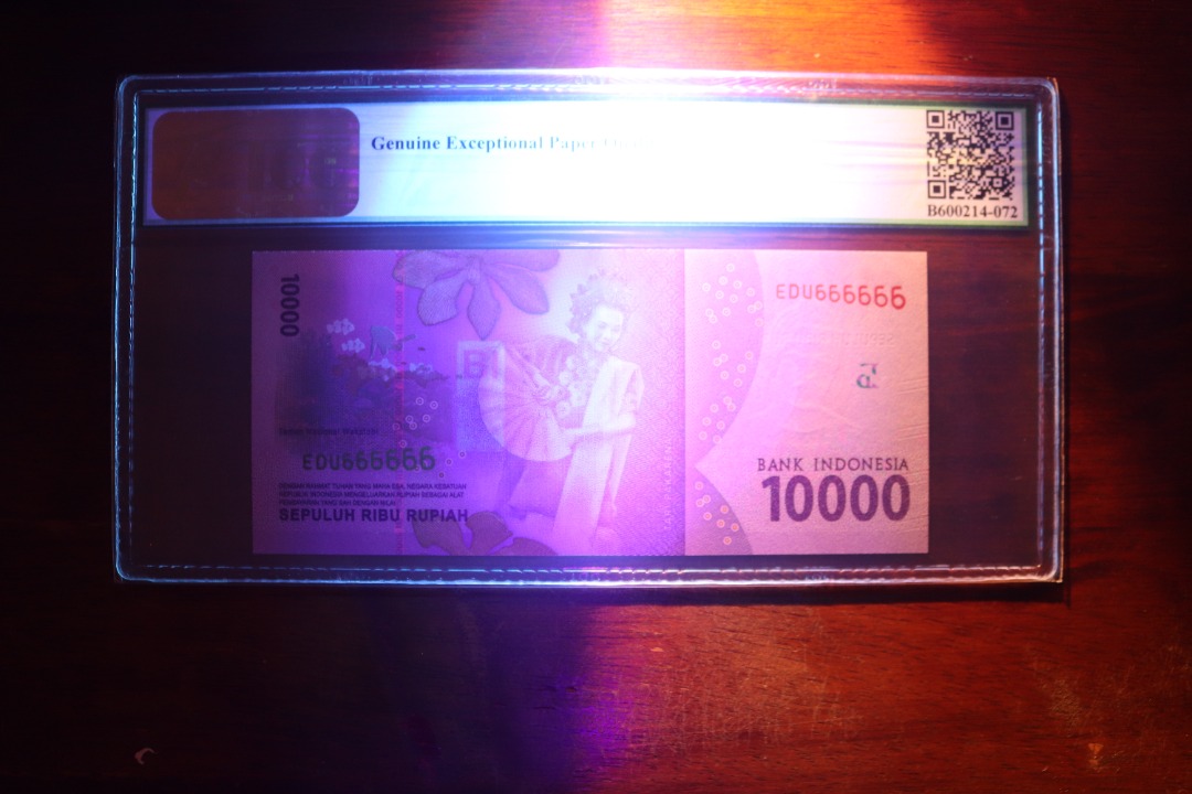Indonesia 10,000 Rupiah Year 2016 Lucky Consecutive Number Series Solid ...