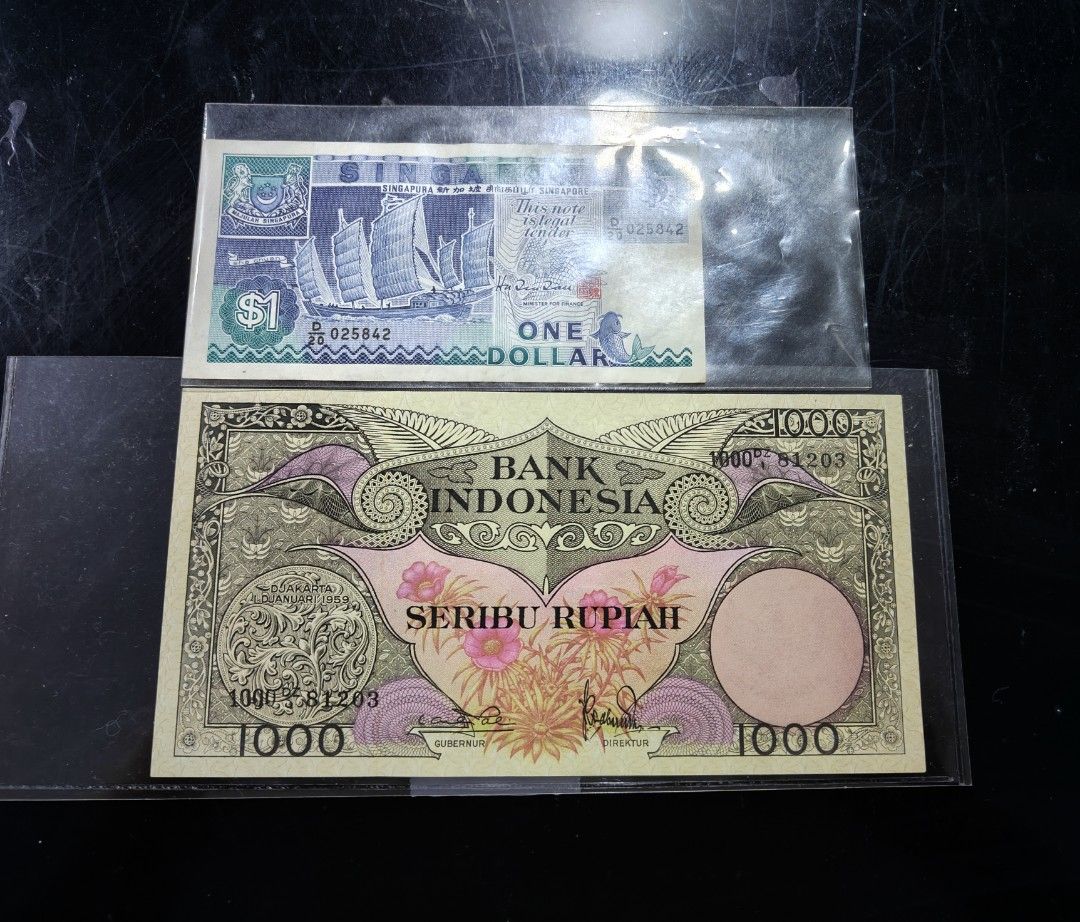 Indonesia 1959 1000 Rupiah Banknote Currency AU/UNC(1)