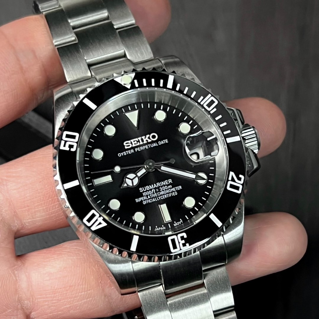INSTOCK Seiko Submariner Date Modded Watch Men s Fashion
