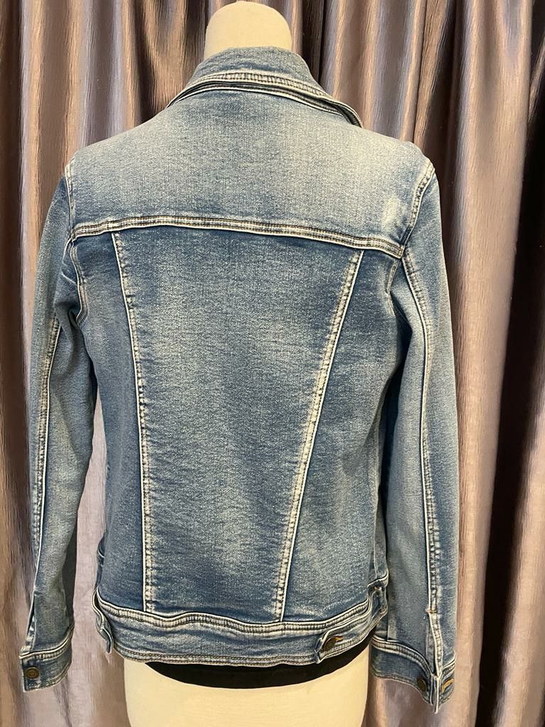 Jeans material jacket top