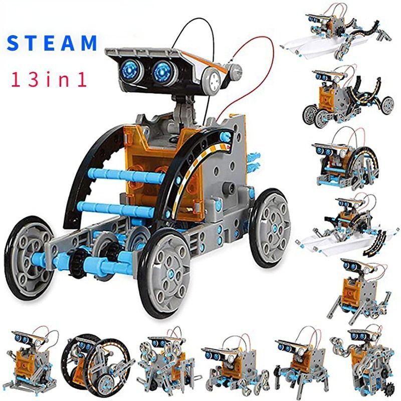 JJ13A Robot STEM Solar Robot Kit For Kids 13 in 1 Educational