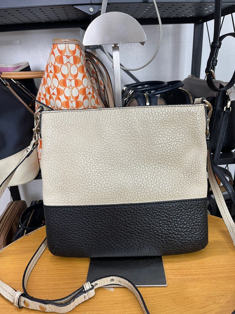 Kate Spade Cream Black Crossbody Bag Women s Fashion Bags Wallets Cross body Bags on Carousell