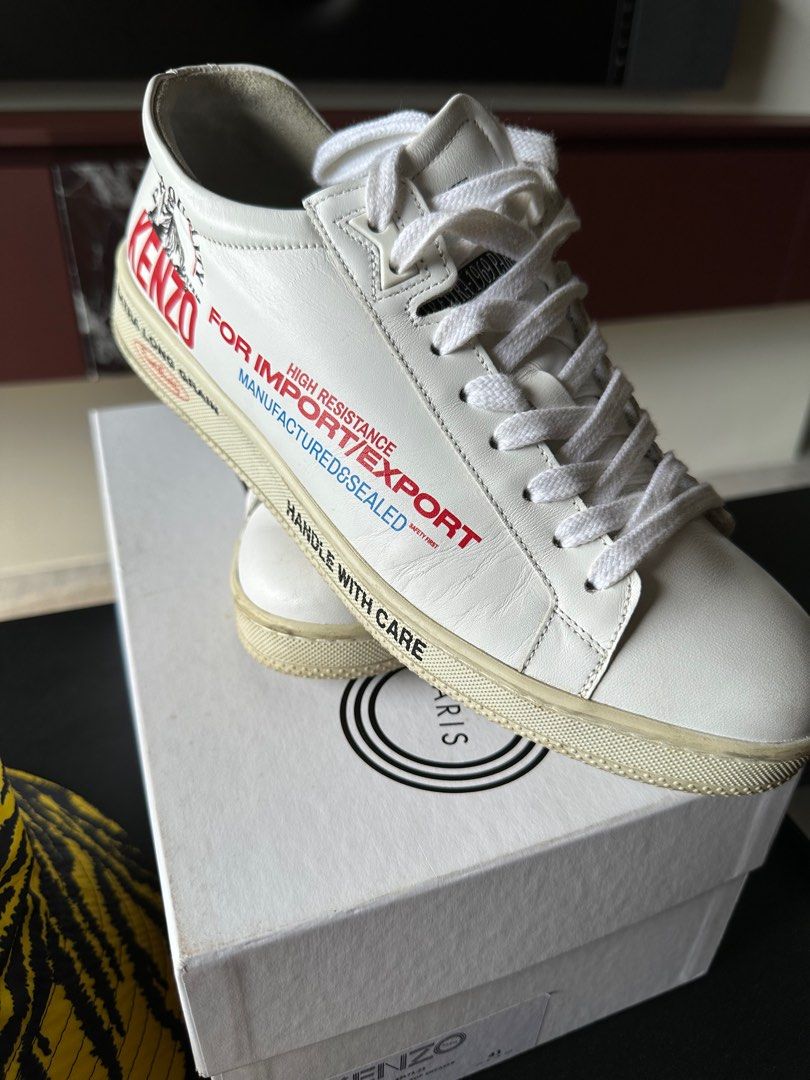 White kenzo trainers sale