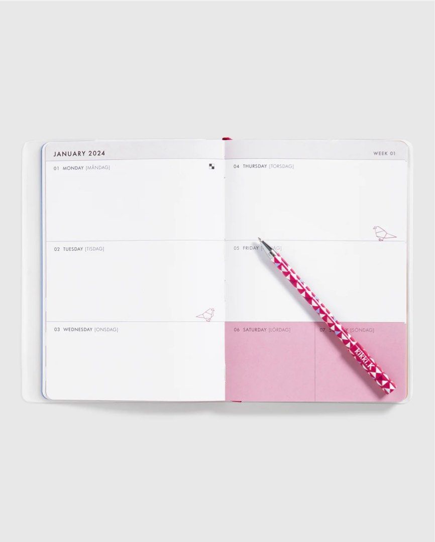 Kikki K 2024 Weekly Diary/Planner A6, Hobbies & Toys, Stationery