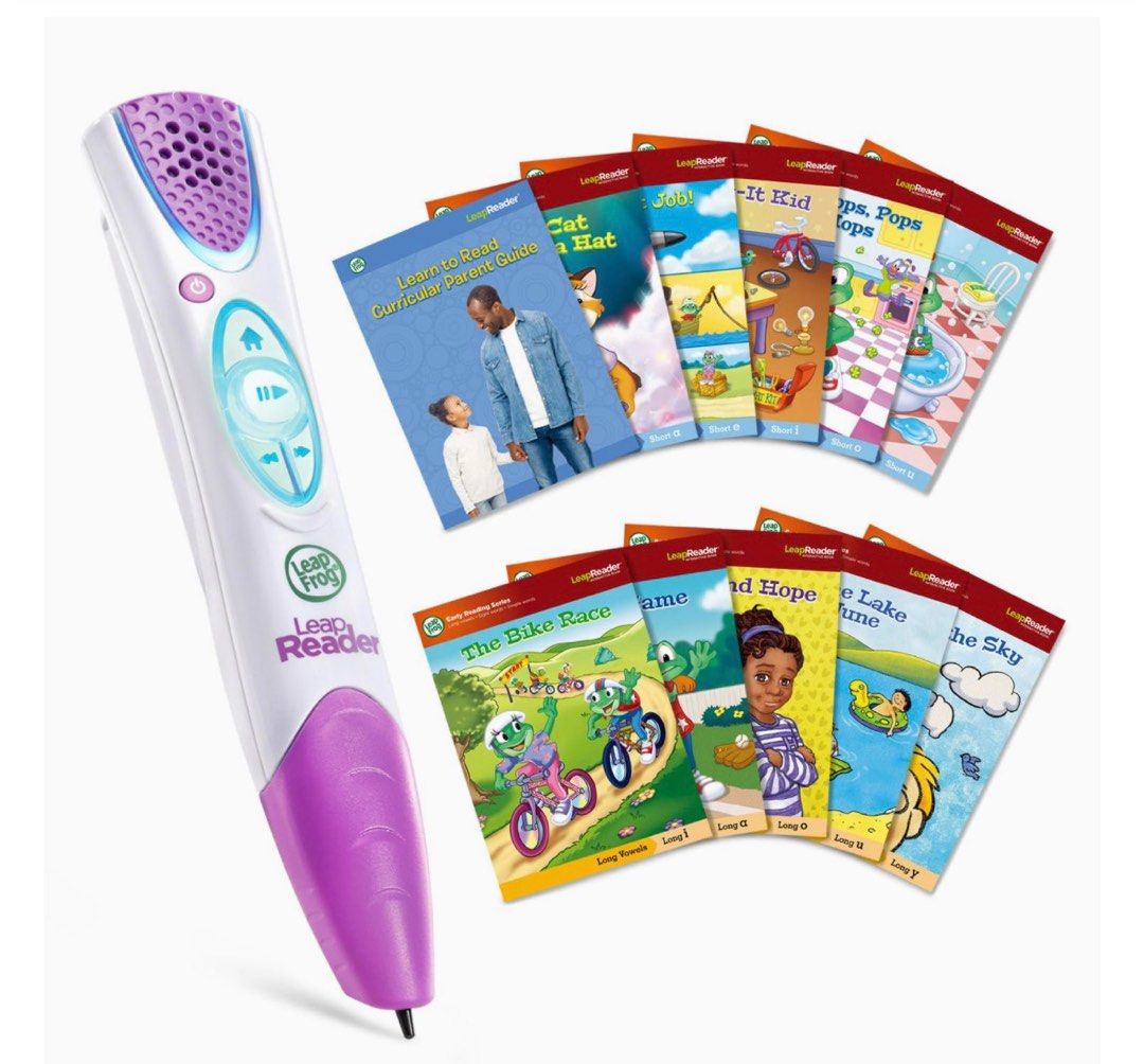 Leapfrog reader (Category: Children's Books) located in Singapore. Submitted by hannah_thinn (Listing ID 1270353432, Image 2). Description: RTP: 130 plus. Come with 10 books. Brand new in box. Perfect packaging. Good for gifts. 🎁 educational and fun for reading. My boy love it. Selling coz we aldy have one at home and this one receive as gift. The LeapReader Learn-to-Read Journey Early Reading: Introduce core phonics skills Learn to Read: Build 