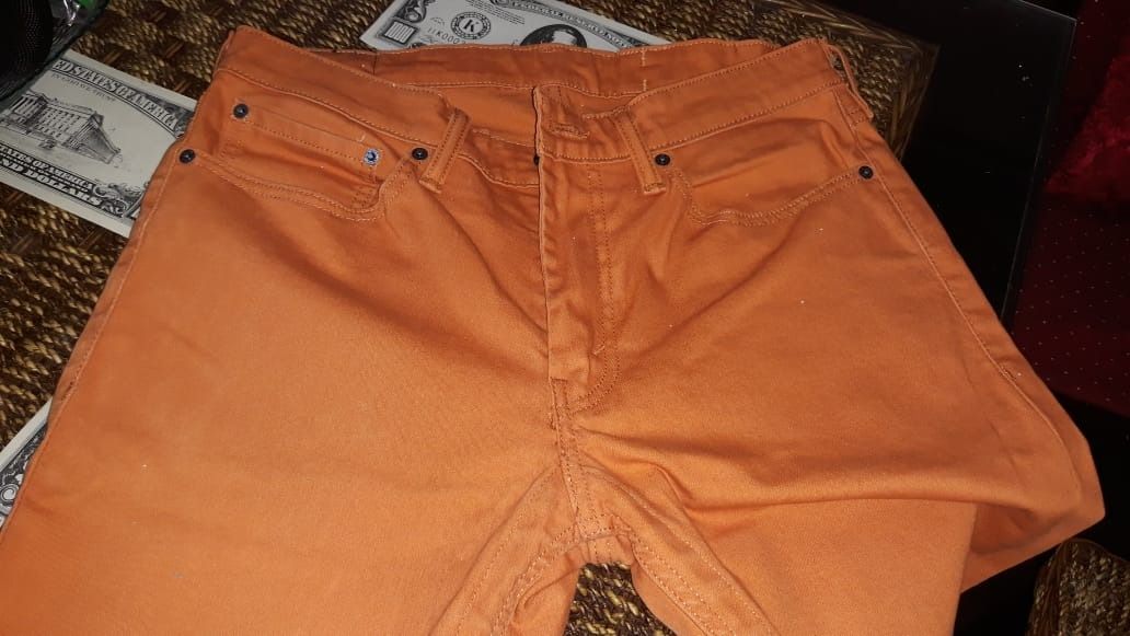 LEVI S Jean 511 Orange Waist 34 Length 44 Inc