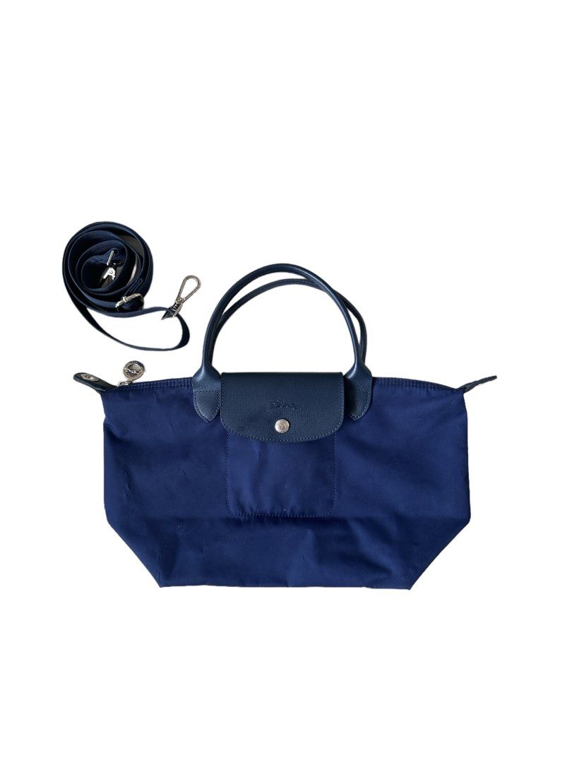 Navy Blue Longchamp Neo Small Long Handle Le Pliage Original L