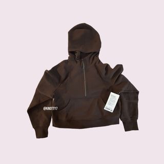 Lululemon Scuba Oversized Half-Zip Hoodie in Roasted Brown