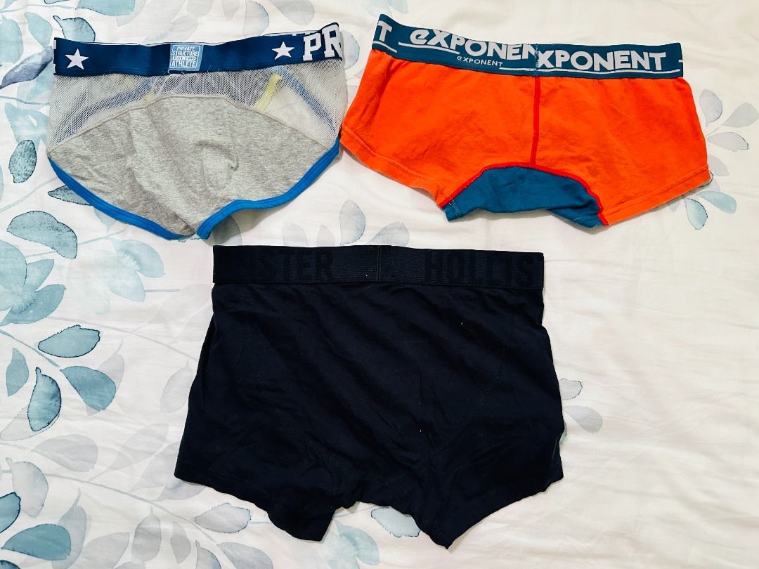 Hollister underwear (boxer / trunk) in combo, fit S-M, Men's Fashion,  Bottoms, New Underwear on Carousell