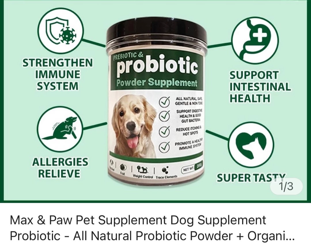 Max & Paw probiotic & prebiotic, Pet Supplies, Pet Food on Carousell
