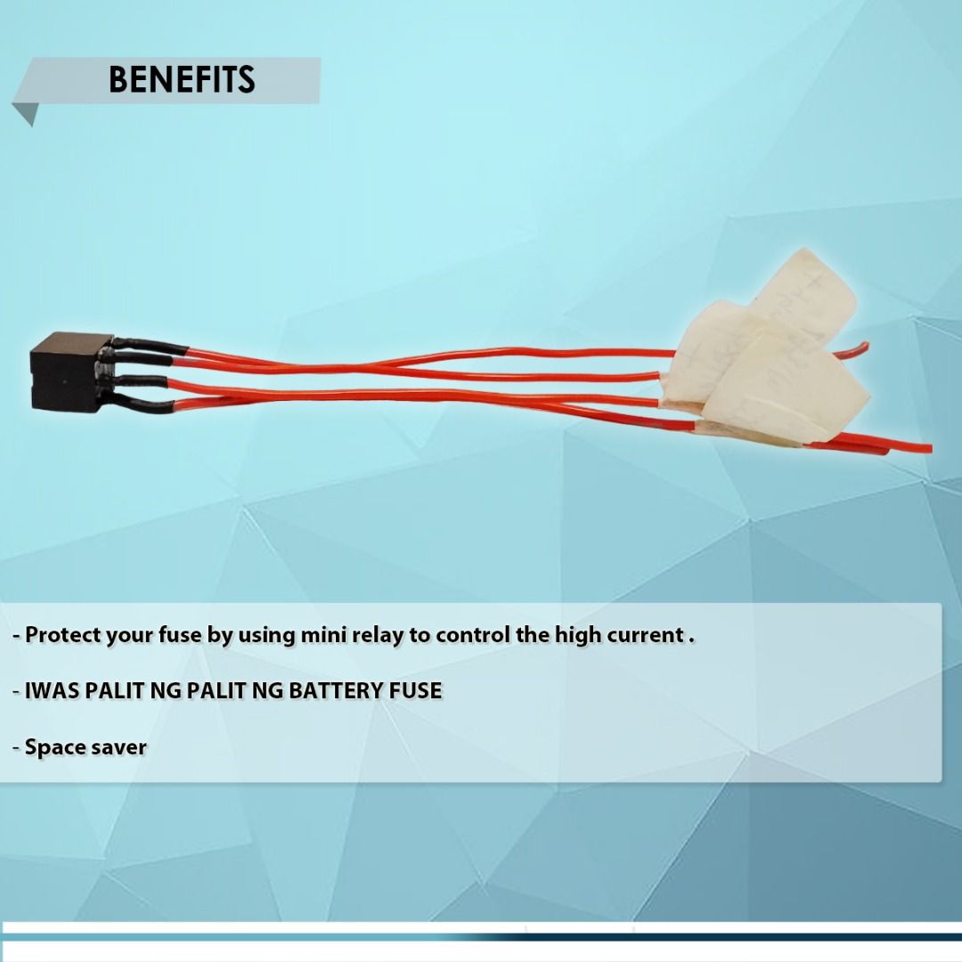 MINI RELAY SINGLE SETUP FOR HEADLIGHT, 5PIN SONGLE SPDT 12V 10A 250V