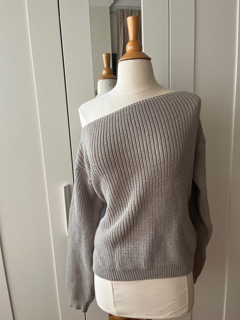 Missguided off shoulder sweater cheap
