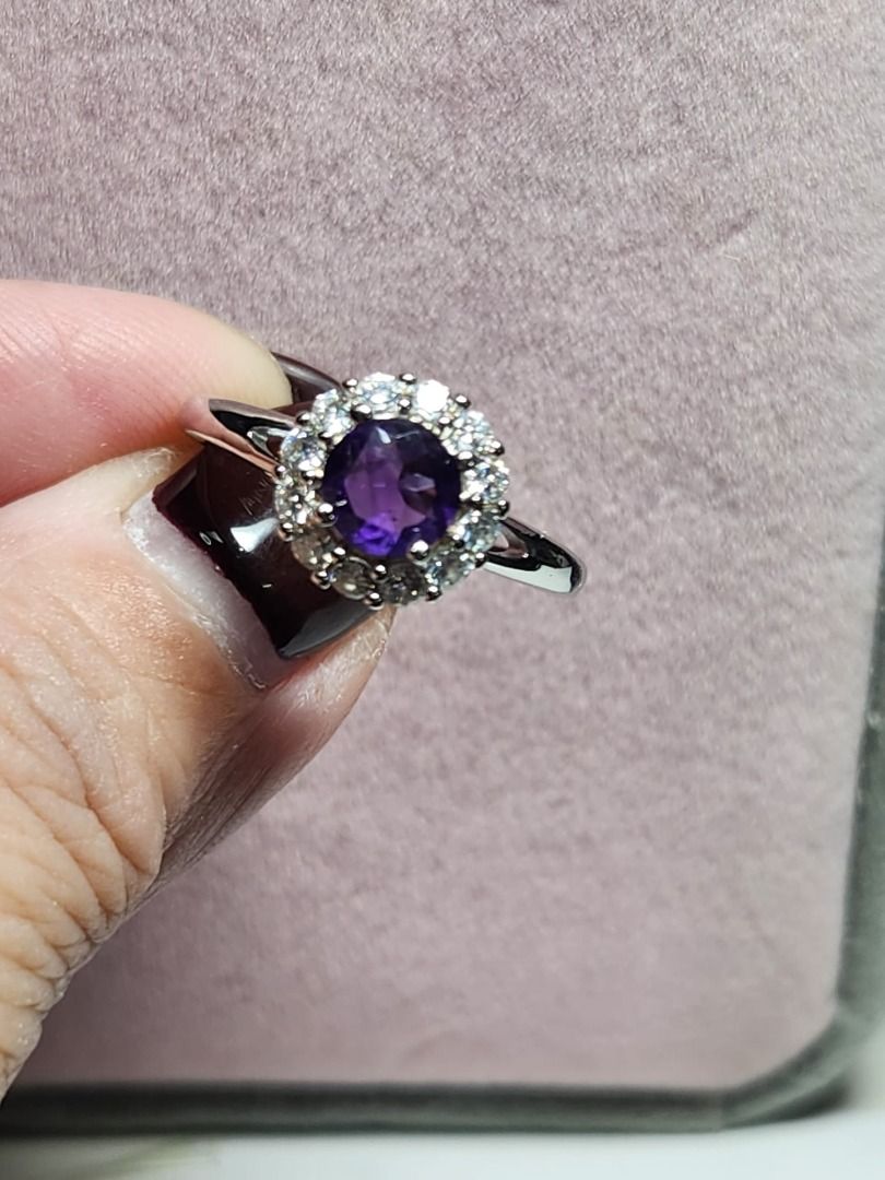 Purple stone engagement rings sale