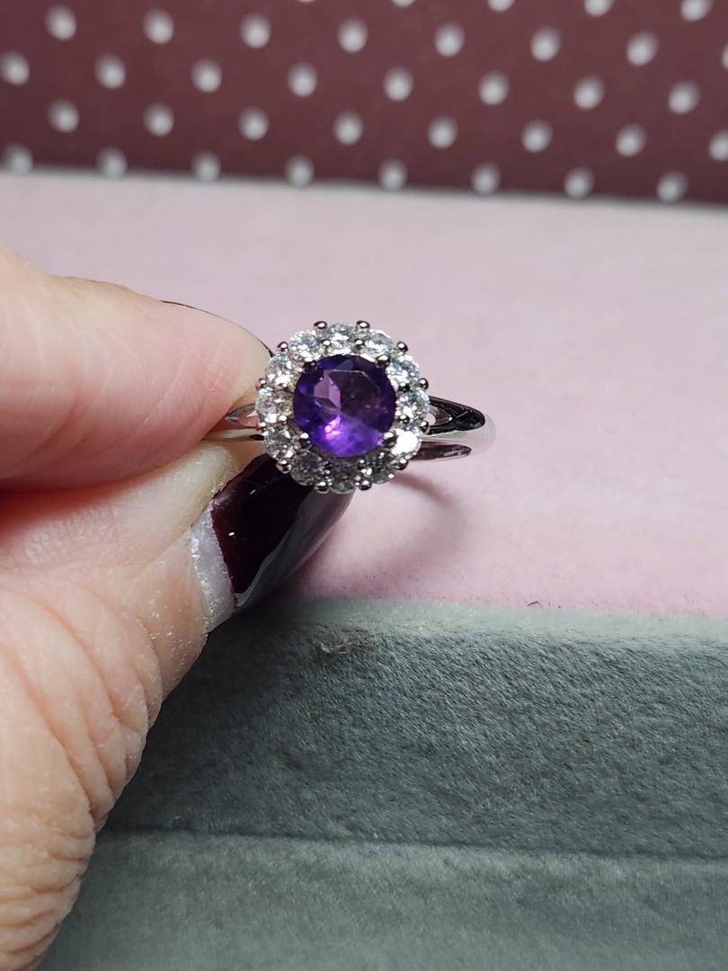 Purple amethyst ring sale